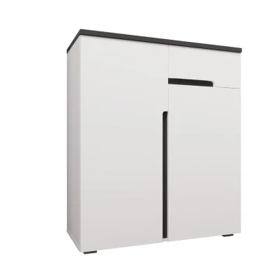 Chest of drawers 2D1SH Jordan white / anthracite